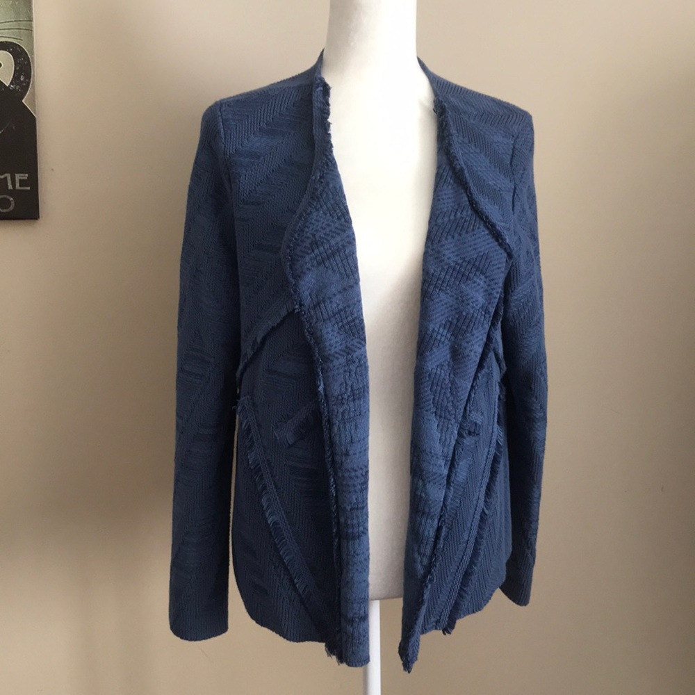 Chico’s blue cotton sweater. Chico’s size 2